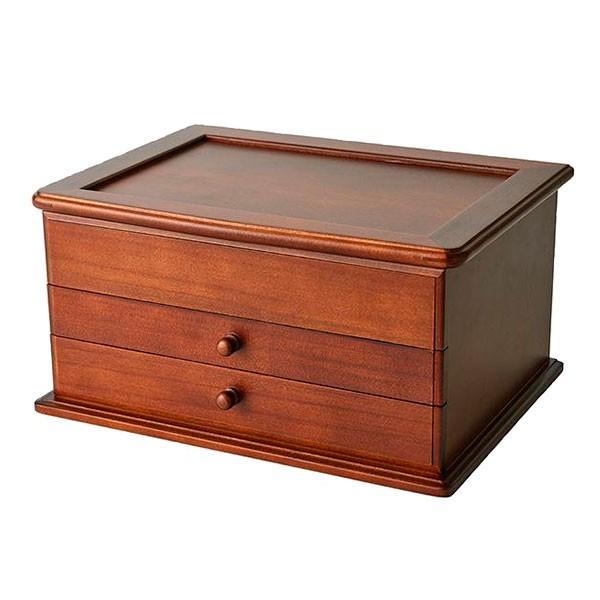 茶谷産業 Made In Japan 木製ジュエルケース 人気激安 アクセサリーケース 0 107 ジュエリー 鏡 イヤリング ネックレス 日本 収納