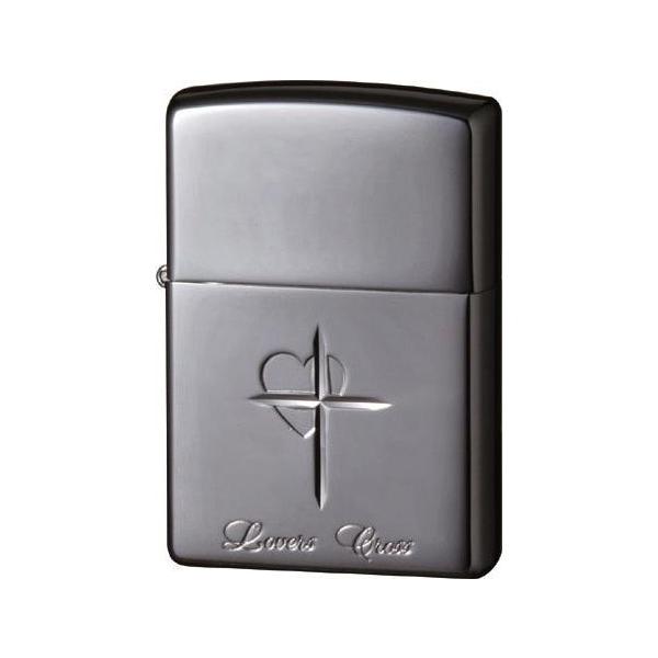Zippo ジッポー オイルライター ラバーズ クロス ブラックミラー 十字架 おしゃれ 安全 ユニセックス 真鍮 かっこいい