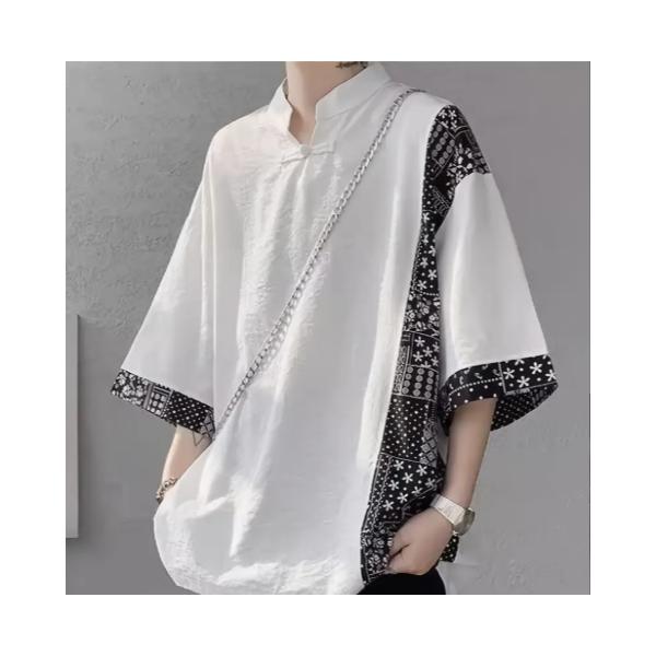 メンズ Tシャツ 短袖 カジュアル ワイシャツ 大きいサイズ おしゃれ 文字 ロゴt 男性用 トップス カットソー サマー 快適 花柄 プリント アウトドア ゆったり 夏