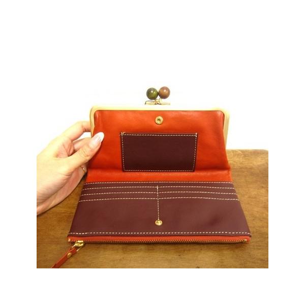 レディース がま口 長財布 財布 Zucchero ブランド レザー 革 カウ 本革 がま口 Filato 長財布 長財布 Zucchero ズッケロフィラート 正規品 ピンク ブランド財布 ライフマックス 店