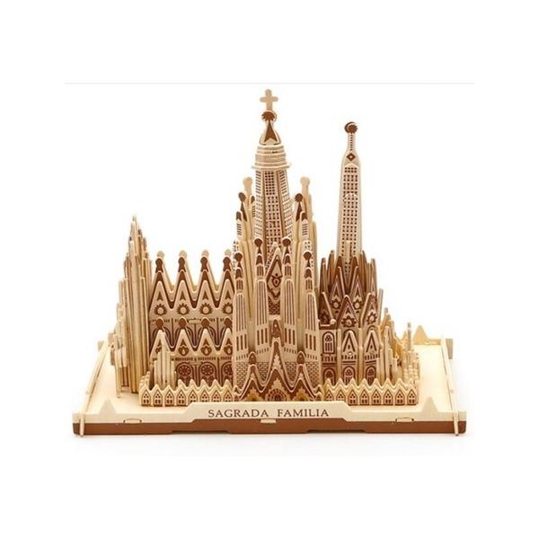 パズル ウッドパズル 木組み サグラダファミリア 大聖堂 スペインバルセロナ :lmKGM-5:ライフマックス !店 通販  