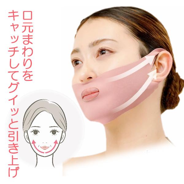 リフトアップ バンド ほうれい線 頬 口まわり たるみ 引き上げ 固定 マスク 補整 タルミ フェイスライン 就寝 寝ながら 大正美人もうっとりぐいっとリフトベルト