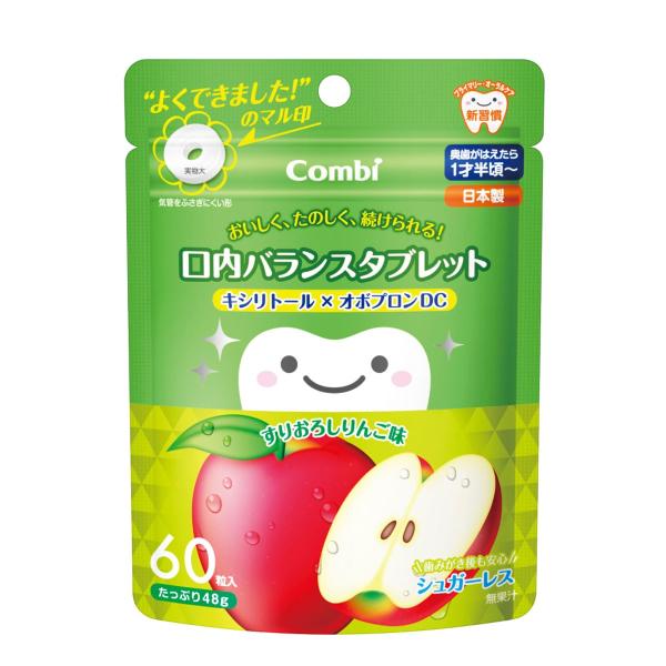 コンビ テテオ 口内バランスタブレットキシリトール×オボプロンDC すりおろしりんご味 60粒入 :4972990175159:スリムゲンキひまわり - 通販 - Yahoo!ショッピング コンビ テテオ 口内バランスタブレットキシリトール×オボプロンDC すりおろしりんご味 60粒入 :4972990175159:スリムゲンキひまわり - 通販 - Yahoo!ショッピング
