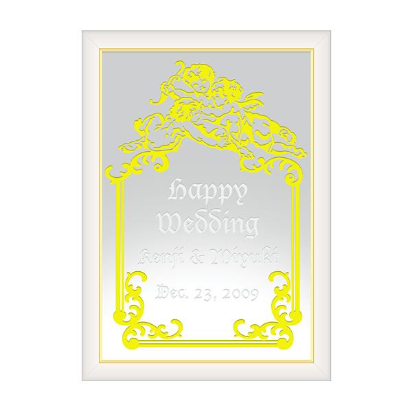 お名前やメッセージ、日付などご自由に、お好きな「ことば」をレリーフすることができます。彼氏、彼女、家族や友達、男性、女性へのプレゼント、各種お祝い、記念品に…♪世界に１つだけのプレゼントは、いかがですか？ミラーに、表からメッセージやお名前・...