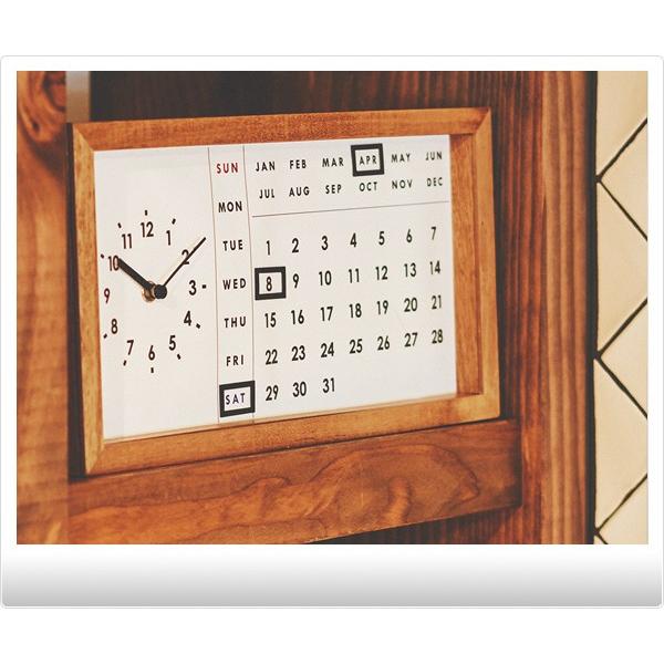 永年カレンダー Rowingt 木製フレーム ナチュラルインテリア デザイン時計 置き時計 掛け時計 カレンダー付き If Life Plus Yahoo 店 通販 Yahoo ショッピング