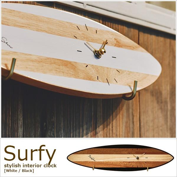 壁掛け時計 置き時計 Surf 置き掛け両用 ユニーク 個性的 サーファーズハウス 海の家 音がしない 静か サーフボード カッコイイ 木製時計 オシャレ If Life Plus Yahoo 店 通販 Yahoo ショッピング