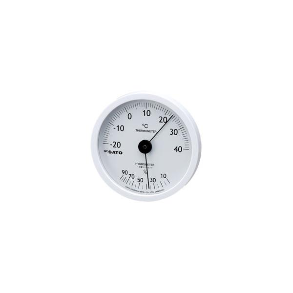 SATO 佐藤計量器 ホワイティ温湿度計 1022-00 （-20〜40℃）