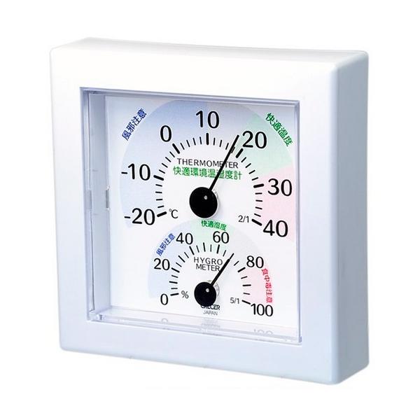 クレセル 快適環境 温湿度計 （ホワイト） TR-100W （-20〜40℃）