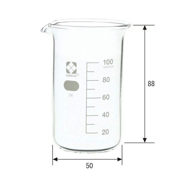 柴田科学 トールビーカー 100ml