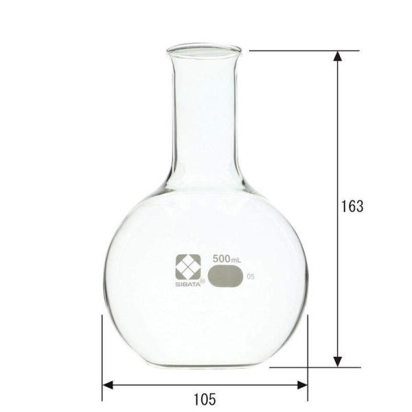 柴田科学 平底フラスコ 500ml
