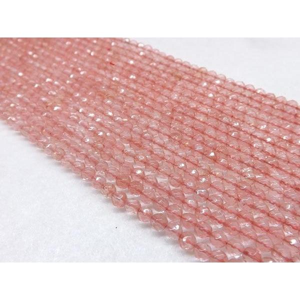 チェリークォーツ 32面カット 4mm : 天然石卸問屋lifestone - 通販