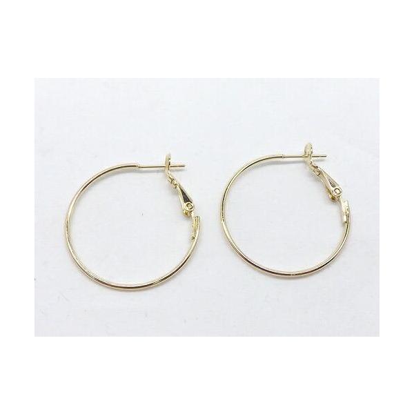 フープピアス ゴールド　直径30mm　1ペア　pg-0562　　　　　 　　　　   ピアス　フープピアス　アクセサリー　ピアスパーツ　 ビーズパーツ　ビーズ　　アクセ