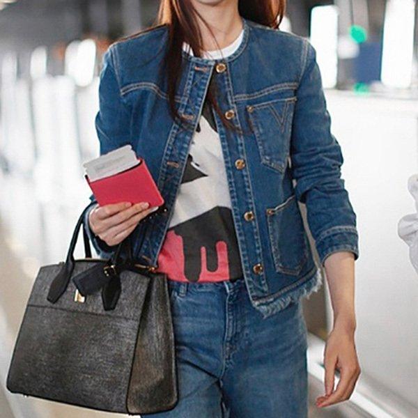 デニムジャケットgジャンノーカラー秋冬長袖無地韓国おしゃれフリンジアウタージャケットレディース Lifsty Pgwew31hoa 生活館21 通販 Yahoo ショッピング