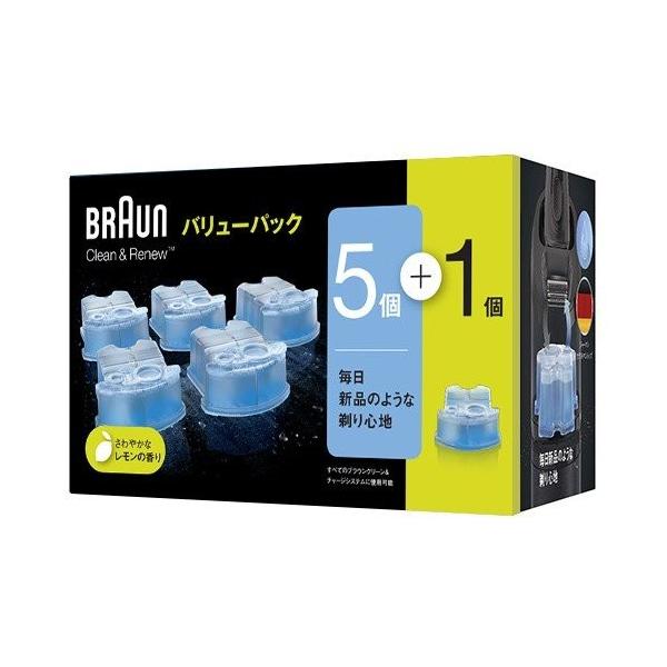 BRAUN（ブラウン） 専用洗浄液 カートリッジ 5個＋1個 CCR5CR : ライフ