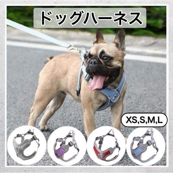 ■カラー：レッド / ブルー / グレー / パープル■サイズ：(cm)XS : 首26-32　胸囲28-42S   : 首32-38　全長40-50M  : 首40-46　全長50-62L   : 首50-62　全長60-72※1-3cm...