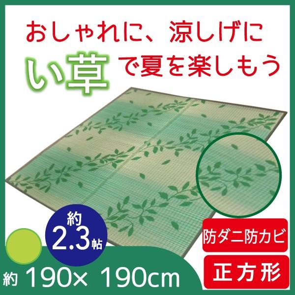 ラグ カーペット マット リビングマット い草 天然素材 おしゃれ 和モダン 190 190cm 正方形 2帖 2畳 水草 Ca4241gn Lifestyle Plus 通販 Yahoo ショッピング