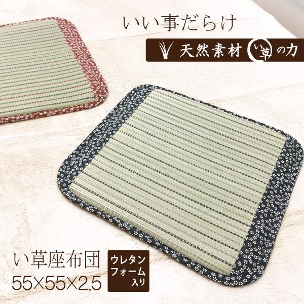 クッション 座布団 い草 上品 おしゃれに い草座布団 シンプル 夏 55
