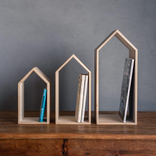 本の家　Book House Nest mini 増田桐箱店 ブックエンド 増田桐箱店/本の家 Book House Nest Mini -本が傷みにくく倒れ