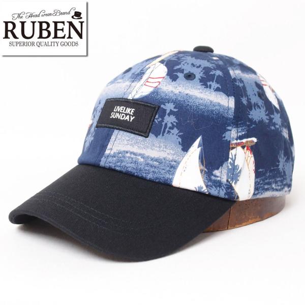 帽子 キャップ メンズ レディース RUBEN ルーベン ユニセックス アロハ柄ローキャップ RUS6175