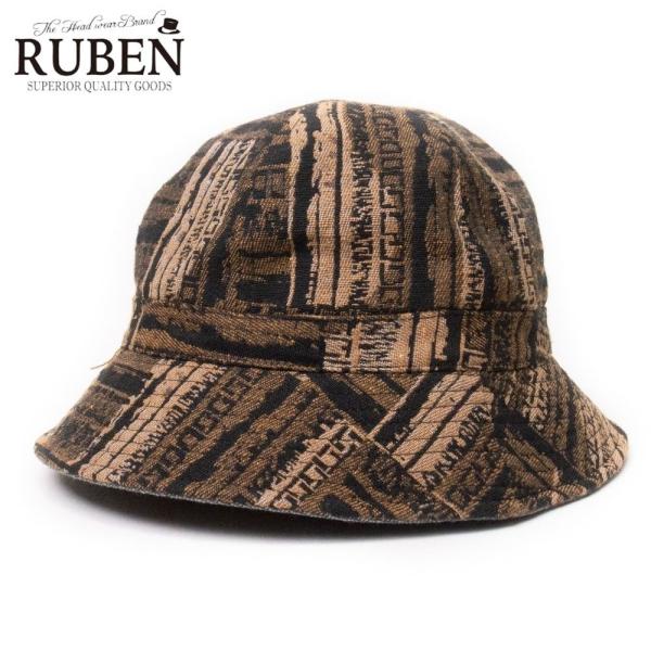 帽子 ハット メンズ レディース RUBEN ルーベン 総柄 パターンメトロハット RUS2261