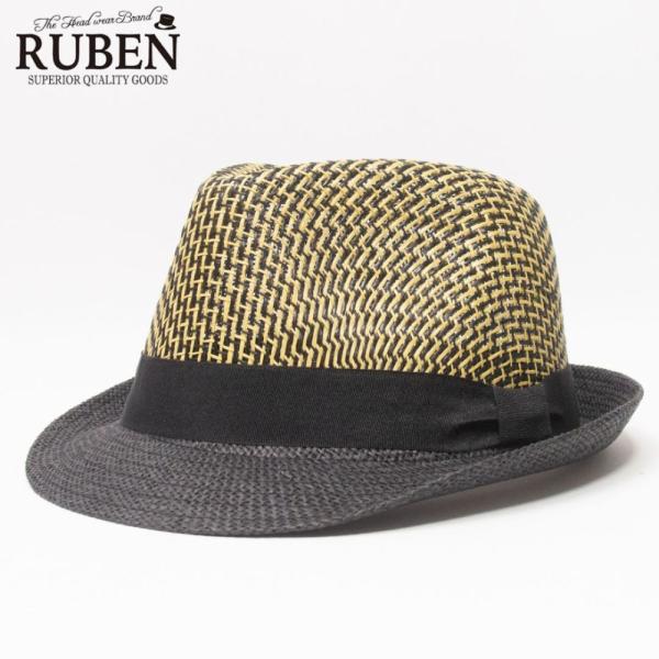 帽子 ハット メンズ レディース RUBEN ルーベン ミックスペーパー中折れハット RUS1359