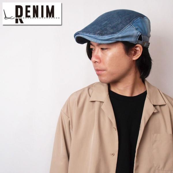 帽子 ハンチング メンズ レディース RENIM リニム リメイクデニム ハンチング ブルー フリーサイズ BA01499