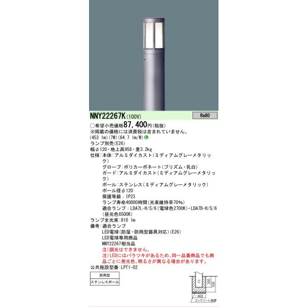 Panasonic（パナソニック） [法人限定] NNY22267K 地中埋込型 LED ロー
