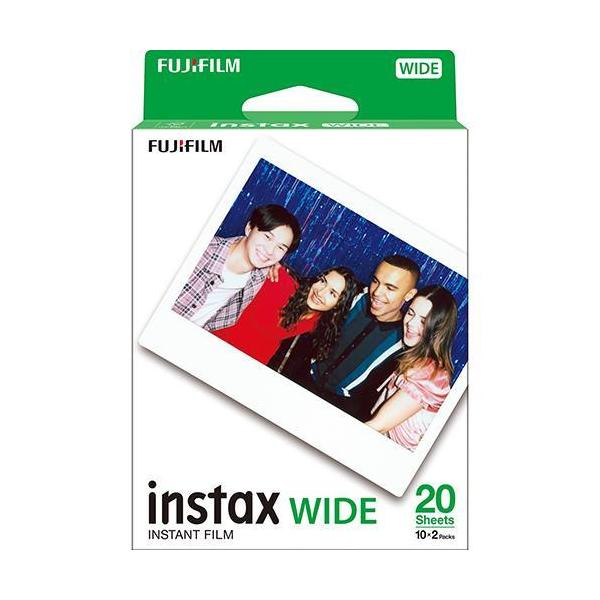 チェキ フィルム インスタックス ワイド instax WIDE用 無地 2P 2パック 20枚入り インスタントカラーフィルム 富士フイルム