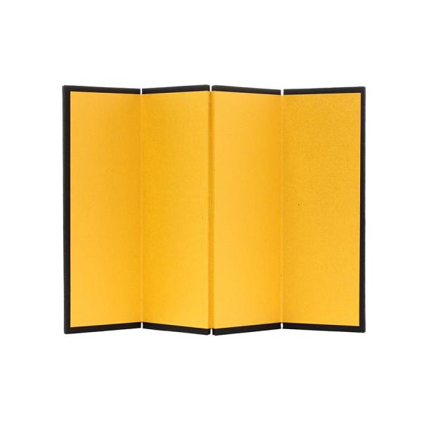 他サイト： ミニ金屏風 4曲 120×168mm 絹目模様 CCM-2-001の商品画像