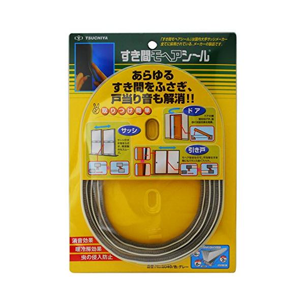 他サイト： 槌屋 すき間モヘアシール グレー 幅6X高さ4mmX長さ2m No.6040の商品画像