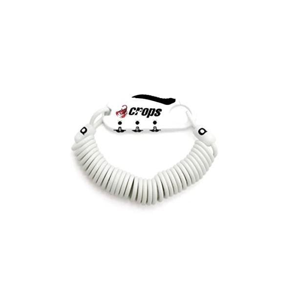 他サイト： クロップス(crops) コンパクトワイヤーロック Q3 | 3mm×1800mm 3桁ダイヤル CP-SPD08-02 (ホワイト)の商品画像