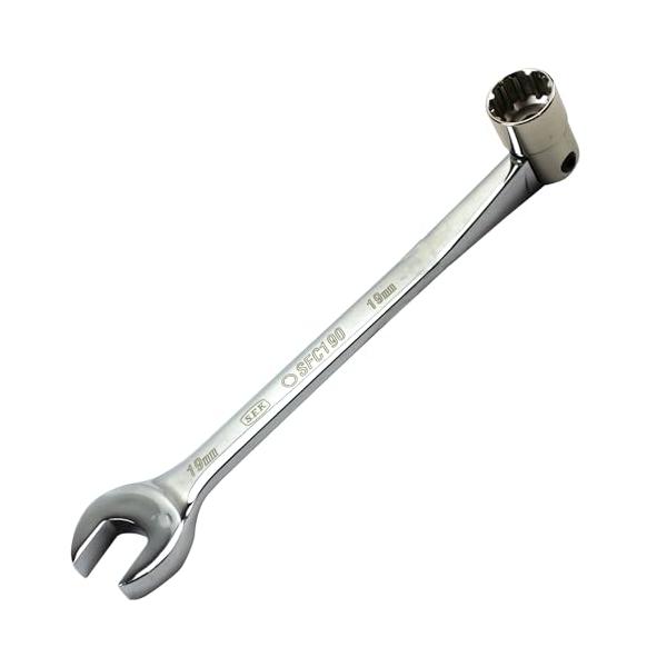 他サイト： スエカゲツール SEK フレックスコンビレンチ (片ブラ) スプラインソケットタイプ 19mm SFC 190の商品画像