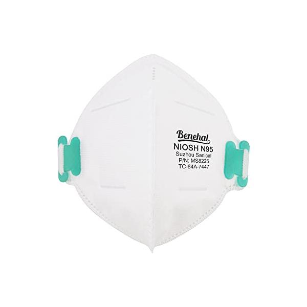 他サイト： N95マスク 1箱20枚 米国NIOSH承認 折りたたみ型 個包装 アルミノーズクリップとスポンジノーズパッドで鼻にフィット 頭かけタイプ ストの商品画像