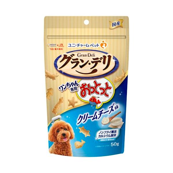 他サイト： グラン・デリ グランデリ 犬用 おやつ ワンちゃん専用おっとっと クリームチーズ味 50g 国産 ドッグフード ユニチャームの商品画像