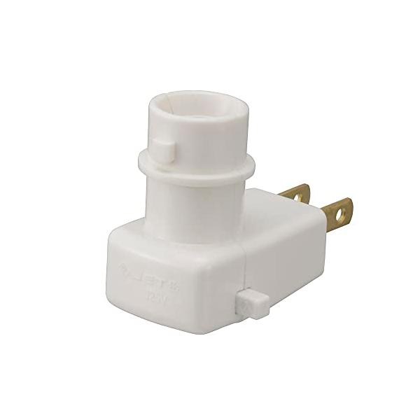 ホワイト/E12電球用/HS-LCL12-W・パッケージ個数:1・ 特 長 　コンセントからあかりがとれます　足元灯や間接照明、アロマライトなどに・スイッチ付きで便利　口金E12、10ワットまでの電球用　本体カラーはホワイト・ 仕 様 　口...