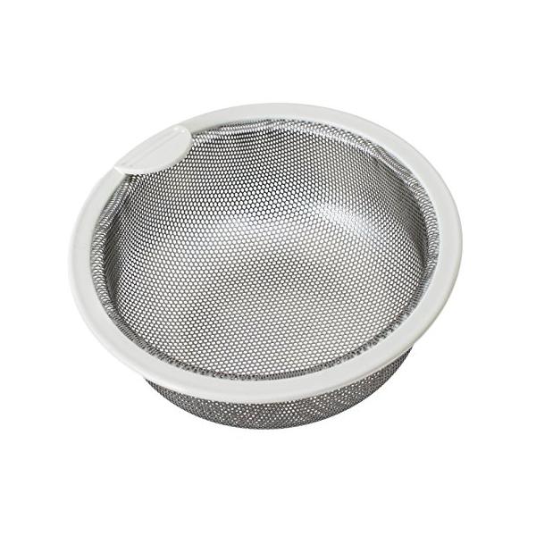 他サイト： Belca 日本製 排水口 ゴミ受け 流し用ステンレス浅型ゴミカゴ 135タイプ 直径13.5×高さ5.8cm ステンレス/ホワイト SP-20の商品画像