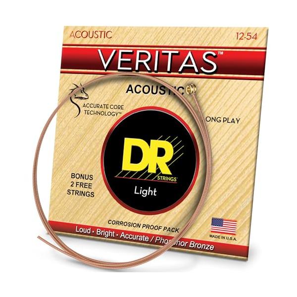 他サイト： DR Strings (デーアール) アコギ弦 VERITAS フォスファーブロンズ .012-.054 VTA-12 【国内正規品】の商品画像