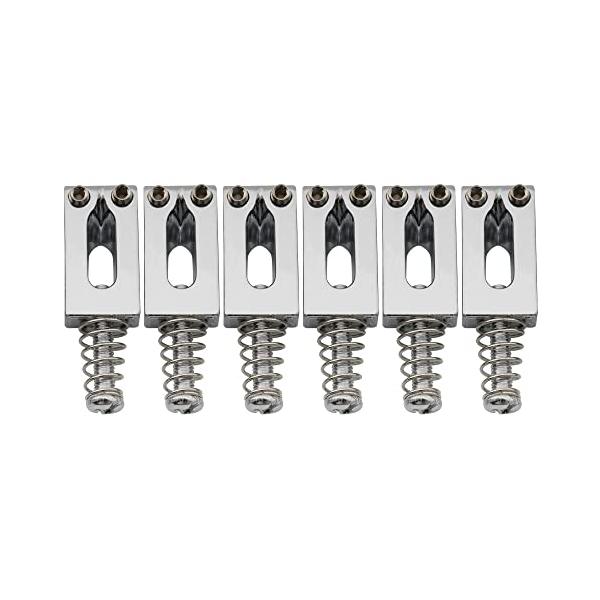 他サイト： Musiclily 10.5mm トレモロブリッジサドル STストラト/TLテレキャスターエレキギター用、クローム(6個セット)の商品画像