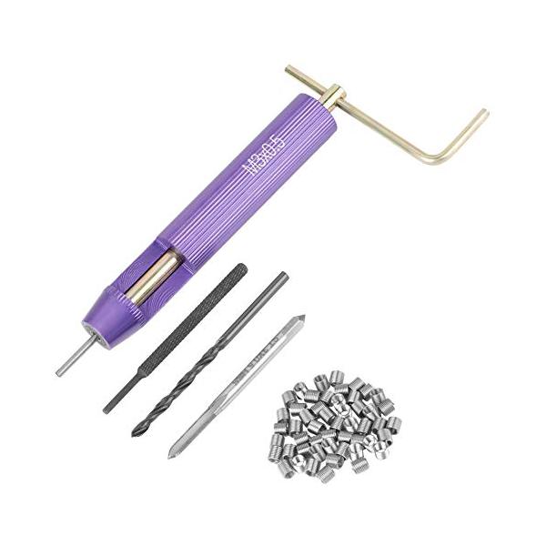 Hilitand ネジ穴補修キット M3 ヘリサート ステンレスヘリコイル ねじ穴修正工具セット (M3×2D 50点セット)