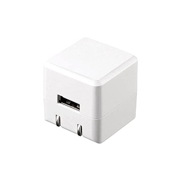 他サイト： サンワサプライ(Sanwa Supply) キューブ型USB充電器 USB×1ポート(1A) コンパクト 高耐久タイプ ホワイト ACA-IP7の商品画像