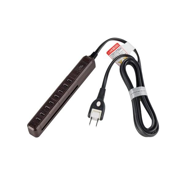 エルパ(ELPA) スリム回転タップ 4個口 WBS-SL402SB (WD) (耐雷 / 2ｍ / 延長コード) 仮固定用アタッチメント付/安