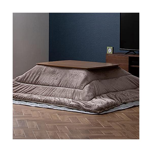 おしゃれ[ベロア]グレージュ/アイボリー/正方形:190×190cm/KKBA-1919・Size:正方形:190×190cmColor:[ベロア]グレージュ/アイボリーPatternName:こたつ掛け布団・パッケージ個数:1・商品サイズ...