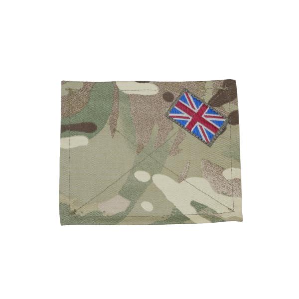 イギリス軍 ブランキング プレート 国旗パッチ付き MTP迷彩 2枚組 中古上