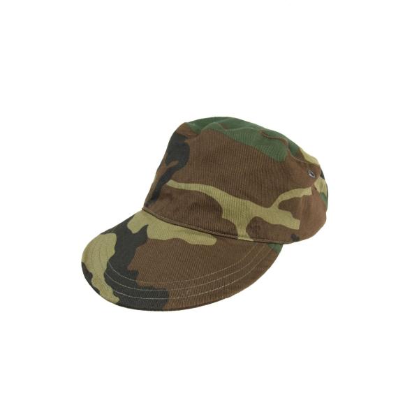 イタリア軍 フィールドキャップ ウッドランドカモ ソフト 新品デッドストック