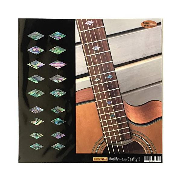 ギターやベース、ウクレレを簡単カスタマイズ。小さな傷や打痕を隠したり、本物の貝のようなインレイステッカーで楽器を飾れます。気軽に貼れて飽きたら剥がすだけ。インレイ ステッカー材質:PET(ラミネート加工)強粘着・再剥離仕上げステッカーは強粘...