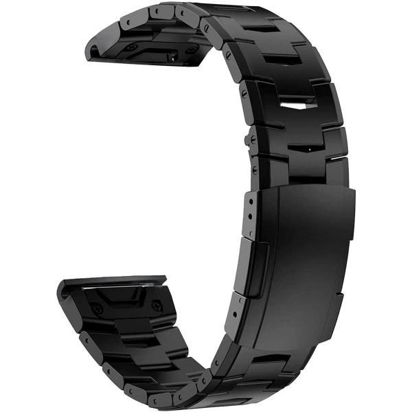 Ahayo QuickFit 26mm 交換ベルト 超軽量チタンスチールストラップ for GARMIN(ガーミン) Fenix 7X / Fenix 6X / Fenix 5X / Tactix Delta/Fenix 3/Enduro