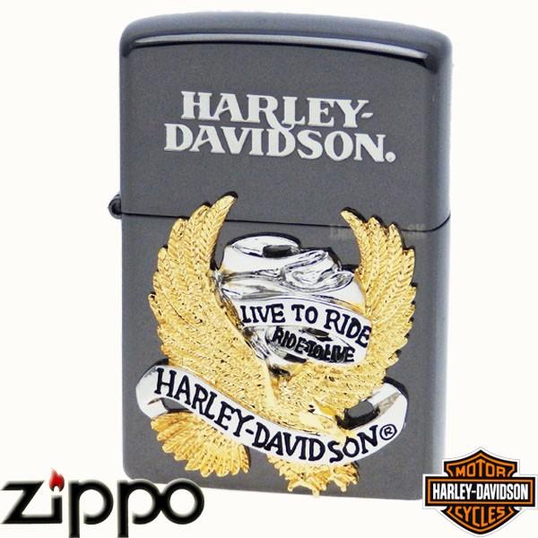 ZIPPO ジッポー HARLEY-DAVIDSON ハーレーダビッドソン HDP-06 ビッグメタル  ブラックイオン＆SGコンビメタル【日本限定発売】【送料無料】
