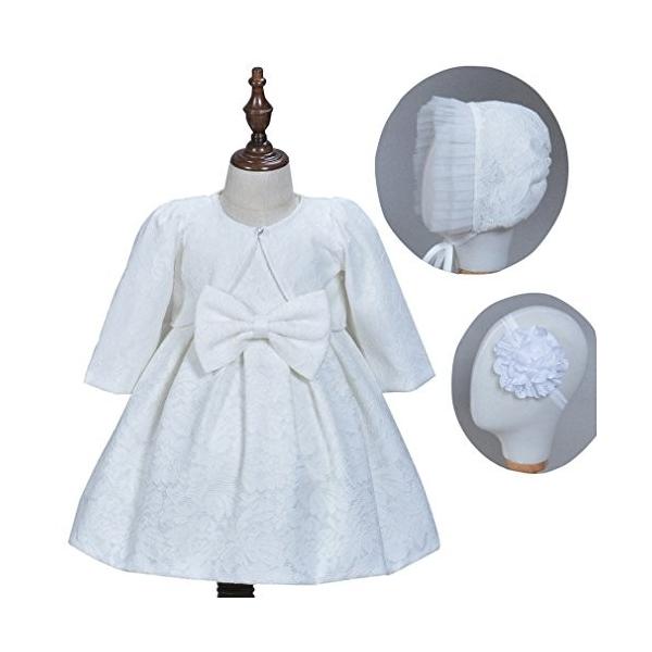 Cuteshower ベビードレス 女の子 ベビー服 フォーマル 新生児 セレモニードレス 結婚式 お宮参り 発表会 ホワイト 18 12 Cultua Media