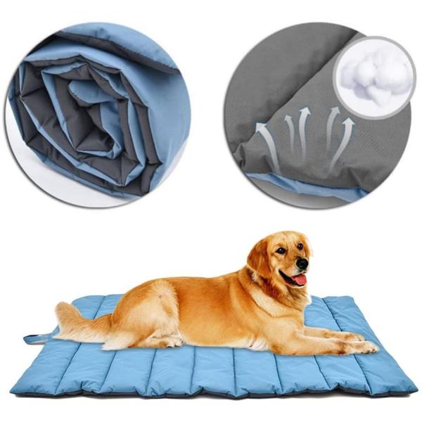 Winomo ペットマット クッション アウトレットセール 特集 ペットベッド 犬 猫 寝床 アウトドア用 洗える 年中使え おしゃれ 噛み耐え 収納バッグ付き 防水