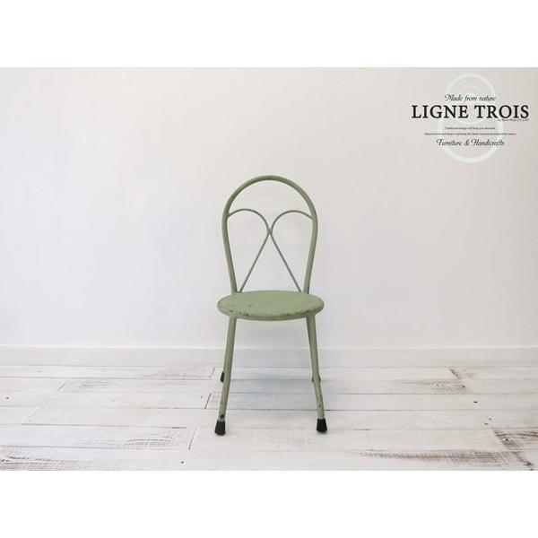 キッズアイアンガーデンチェアー スタッキング 鉄 椅子 アンティーク ミントグレー